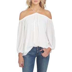 Revolve 1.State Off Shoulder Chiffon Flowy Blouse